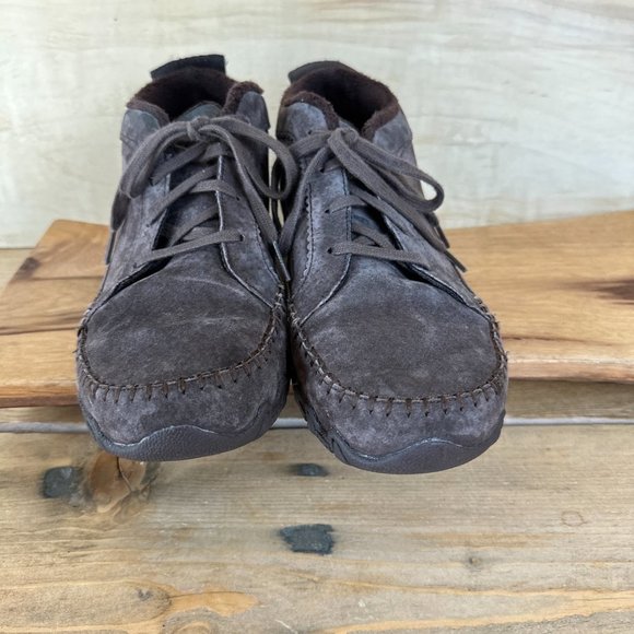 Skechers Women's Bikers-Lineage-Moc-Toe Lace-up Chukka Boot Brown Sz 9 Suede - Picture 8 of 8